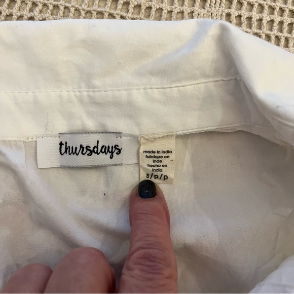 Thursdays Cotton Poplin Tiered Tunic/Dress , Sz S - Picture 5 of 9